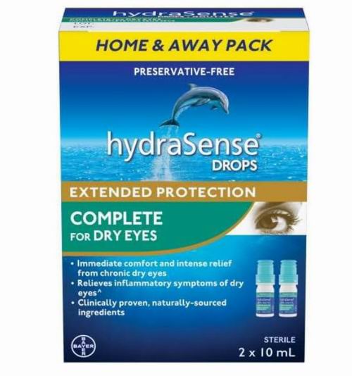 HydraSense 完美天然四氢嘧啶+透明质酸钠眼药水2x10毫升 19.7加元（原价  29.99加元）
