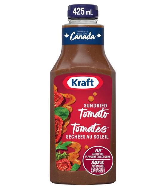  Kraft 晒干番茄牛至沙拉酱425毫升 2.84加元（原价 4.24加元）