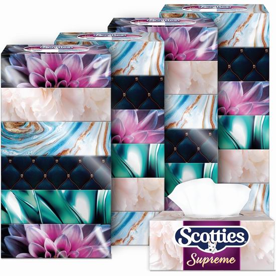  Scotties Supreme 三层超软面巾纸（81张 x 24盒）超值装 31.95加元（原价 38.99加元）！单盒仅1.33加元！
