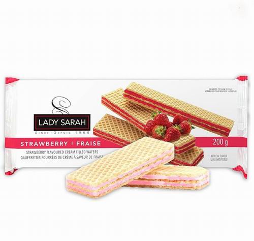  Lady Sarah草莓味威化饼干 1.7加元