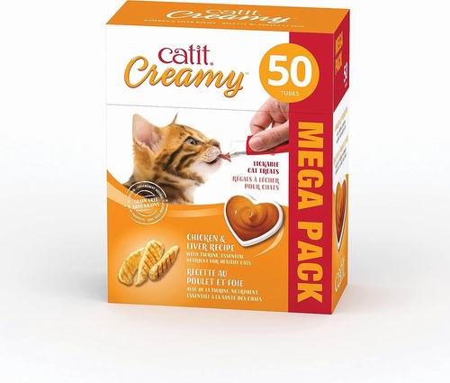  Catit 奶油鸡肉肝脏猫零食 50管 30.62加元（原价 39.99加元）