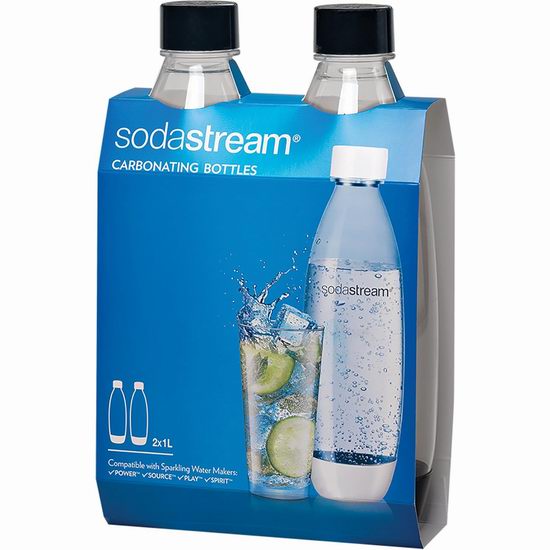  历史最低价！SodaStream 1升 苏打水瓶2件套5折 9.98加元！
