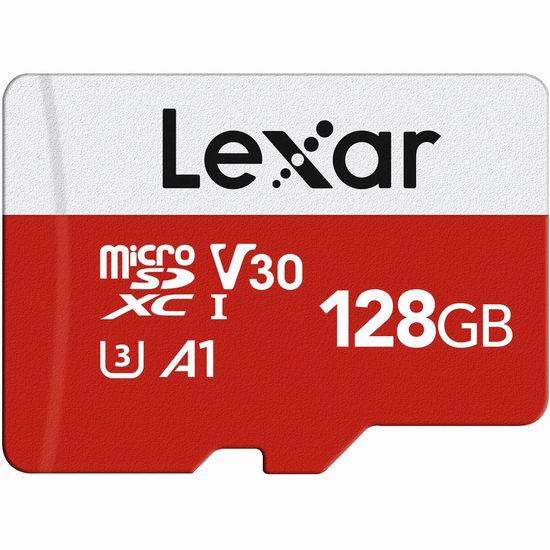  Lexar 雷克沙 128GB Micro SD闪存卡6.1折 18.28加元！