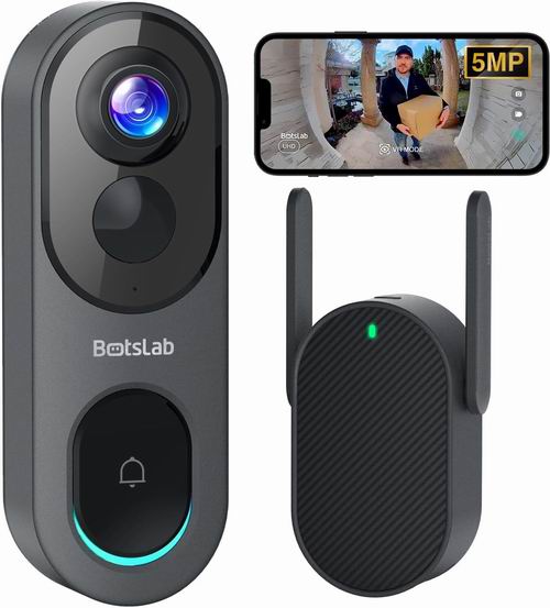  史低价！BOTSLAB 户外无线门铃摄像头  129.99加元（原价 249.99加元）
