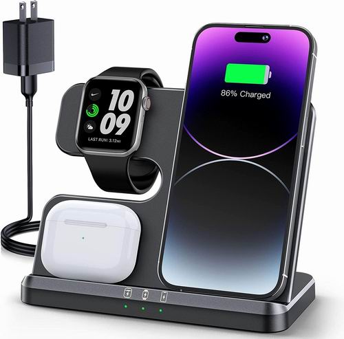  史低价！JARGOU 3合1 Apple 无线充电器 31.99加元（原价 49.99加元）
