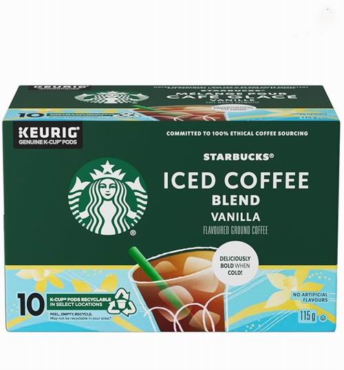  Starbucks  星巴克K杯香草冷萃咖啡10杯 8.52加元