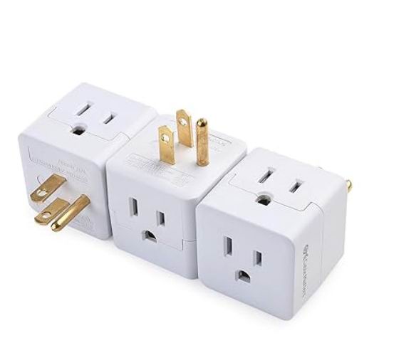  Cable Matters [UL Listed]  3口插座 3件套 13.99加元（原价 16.99加元）