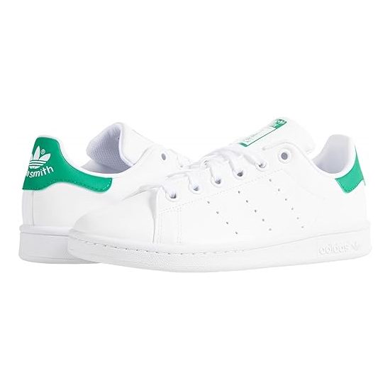  adidas Originals Stan Smith 大童绿尾小白鞋（4.5码）4折 40加元包邮！