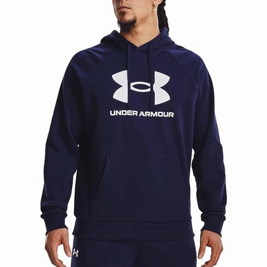  Under Armour Rival 男式连帽Logo卫衣（XS码）4.3折 27.88加元！