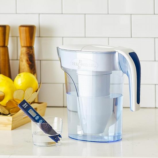  历史新低！ZeroWater 7杯量 5级过滤 家用滤水壶6.8折 18.88加元！送价值27.53加元水质检测笔！