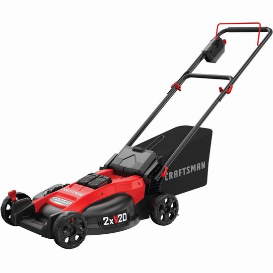  历史新低！CRAFTSMAN CMCMW220P2 2x20伏 20英寸无绳割草机7折 382.6加元包邮！
