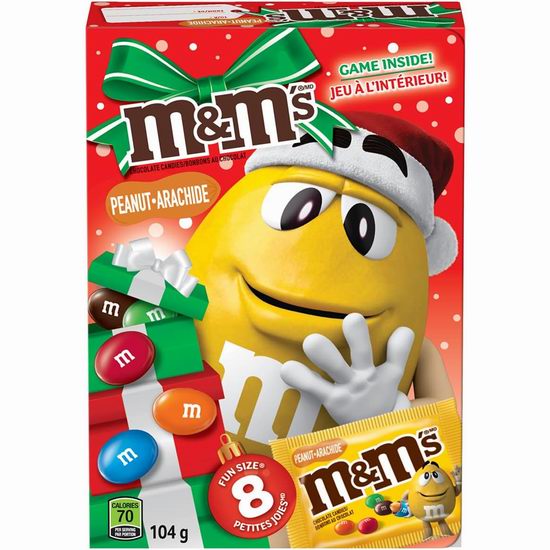  M&M's 花生酱巧克力豆（104克）5.1折 1.43加元！