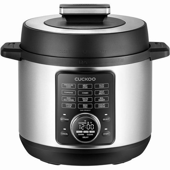  历史新低！CUCKOO 韩国福库 CMC-ZSN601F 6夸脱 8合1 多功能电压力锅5.9折 99.99加元包邮！