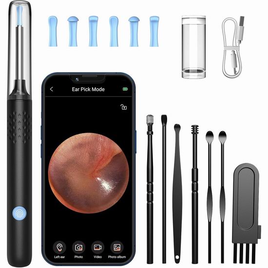  LMECHN WiFi无线 可视耳勺/掏耳神器套装 24.99加元（原价 32.99加元）