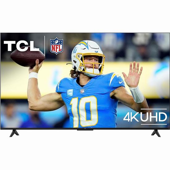  TCL Class S4 50英寸 4K超高清 HDR 智能电视 349.99加元包邮！