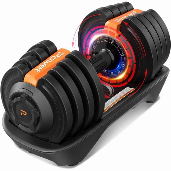  历史新低！POWET 40磅 可调节哑铃套装5折 139.99加元包邮！