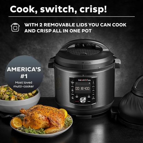  Instant Pot Pro Crisp 8夸脱 11合一 双锅盖 智能空气炸锅+电压力一体锅 297.44加元（原价 349.94加元）