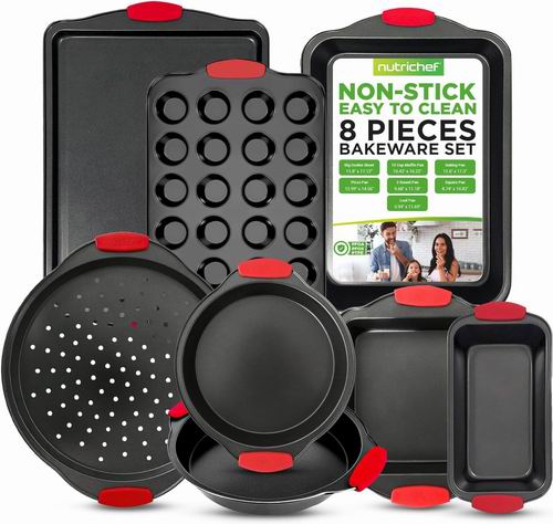  Nutrichef 碳钢不粘烤盘8件套 59.99加元（原价 67.99加元）