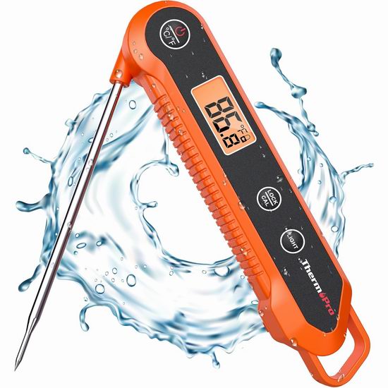  史低价！ThermoPro 防水厨房烹饪探针式电子测温仪5折 13.59加元