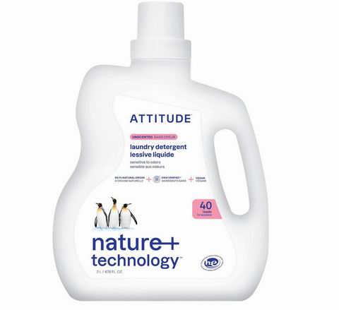 ATTITUDE 天然植物配方洗衣液（2升, 40缸） 11.08加元（原价 14.99加元）