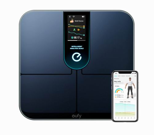  史低价！eufy by Anker Wi-Fi 健身追踪智能秤 P3  79.99加元（原价 129.99加元）！带3D虚拟身体模式、表情符号、带心率
