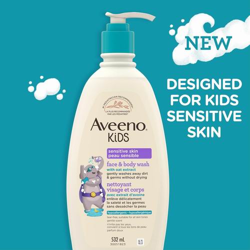  黑五价！Aveeno 儿童面部身体沐浴露532毫升 8加元（原价 12.64加元）