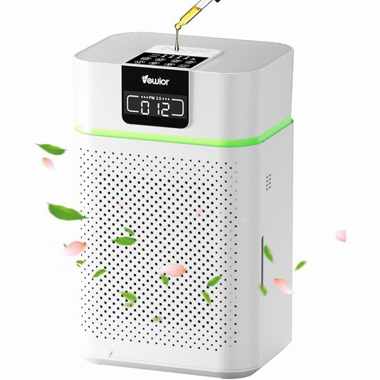  VEWIOR HEPA 1560呎 家用空气净化器3.9折 65.99加元包邮！