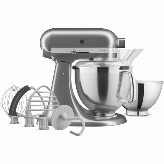  KitchenAid 厨宝 Artisan 名厨系列 KSM195PSMS 5夸脱 双碗多配件 厨师机7.3折 399.99加元包邮！