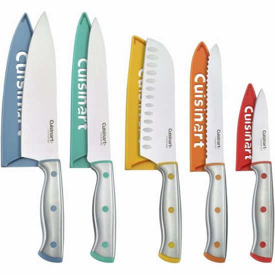  历史新低！Cuisinart C77CR-10P 不锈钢厨房刀具10件套4.3折 28.84加元！