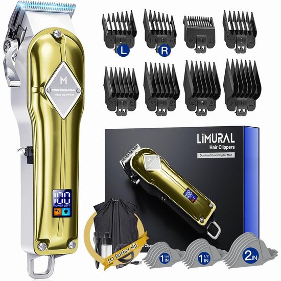  历史新低！Limural PRO 专业无线电动理发器套装5.9折 34.99加元包邮！