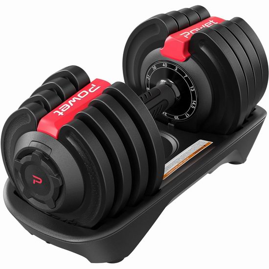  历史新低！POWET 40磅 可调节哑铃套装5折 139.99加元包邮！