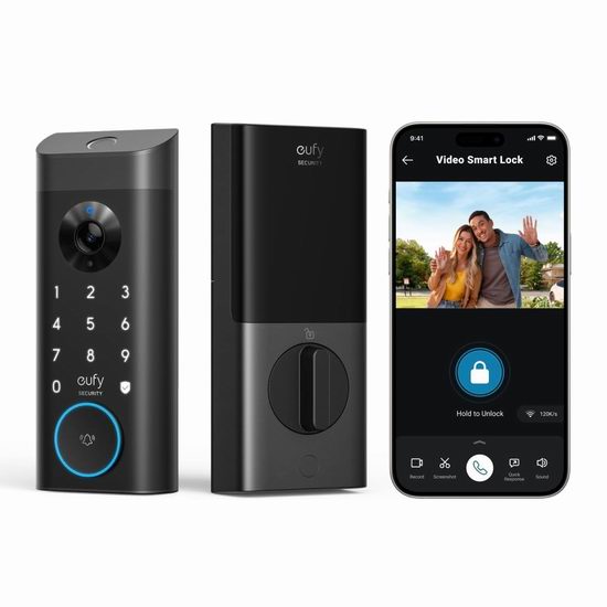  历史新低！eufy Security E330 2K超高清 三合一 智能可视门铃指纹门锁6.8折 259.99加元包邮！