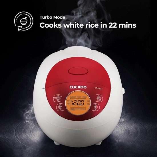  Cuckoo 福库 CR-0351F 3杯量智能电饭煲 100.45加元（官网原价 159.99加元）