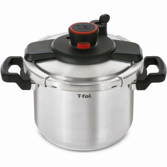  T-fal Clipso 6升不锈钢压力锅 112.98加元包邮！