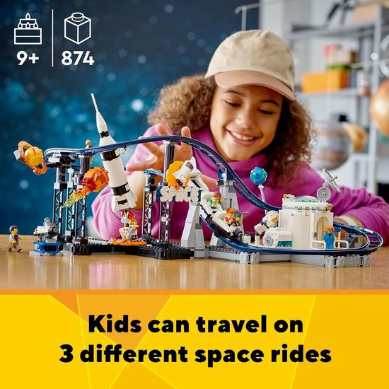  历史新低！LEGO 乐高 31142 创意百变 三合一 太空过山车（874pcs）7折 97.99加元包邮！