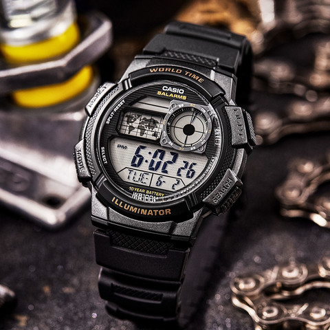  Casio 卡西欧 AE1000W 男士石英腕表 26.71加元（原价 39.99加元）
