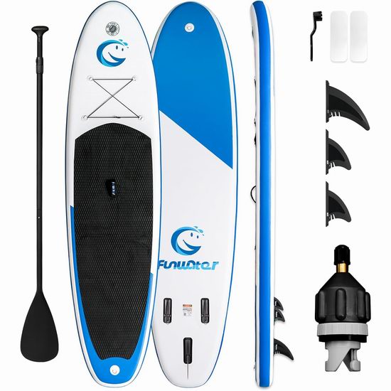  FunWater 军用级超轻PVC 11英尺加大 SUP充气站立式桨板4.7折 139.95加元包邮！
