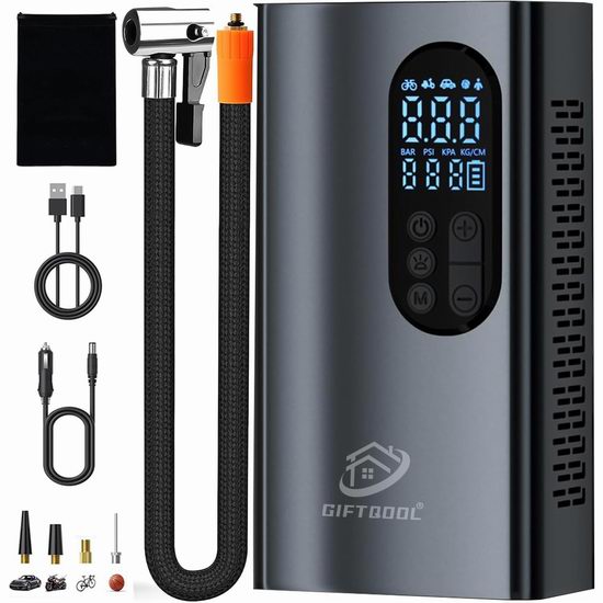  历史新低！GIFTQOOL 150PSI 多功能充电宝/充气泵 39.99加元（原价 49.99加元）