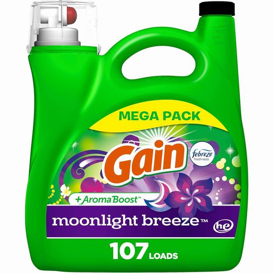  Gain Aroma Boost 光微风香味 浓缩洗衣液（4.55升，107缸）6.4折 10.23加元！