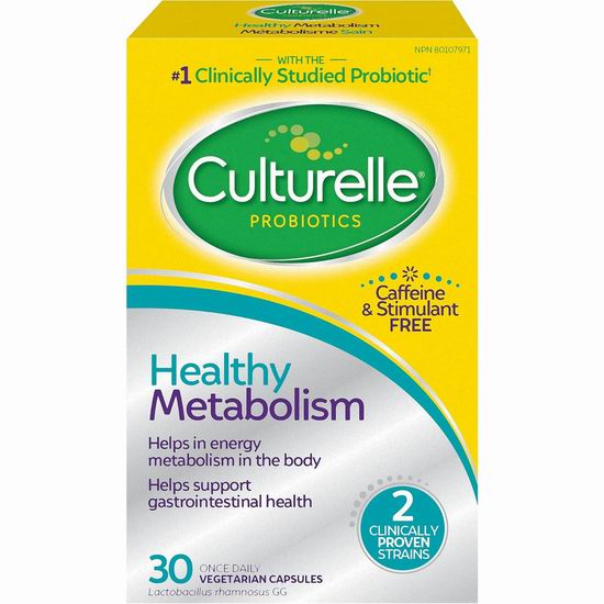  历史新低！Culturelle Healthy Metabolism 120亿益生菌胶囊（30粒）3.3折 11.99加元！