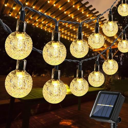 史低价！Toodour 36英尺 60个 LED 球形太阳能防水灯串/庭院灯 15.99加元（原价 21.99加元）