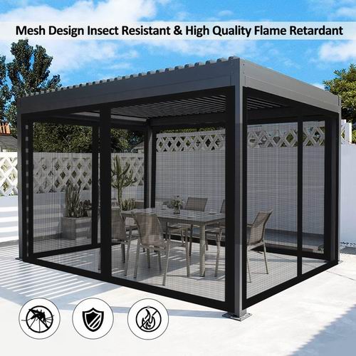  史低价！Homegroove 10x10ft 露台花园凉亭通用/替换网状蚊帐4片 带拉链  62.99加元（原价 84.99加元）