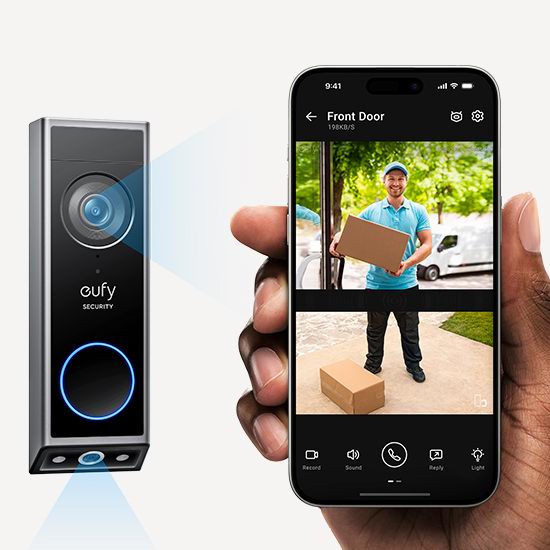  历史最低价！eufy Security E340 2K超高清 双摄像头 安全可视门铃6.9折 159.99加元包邮！