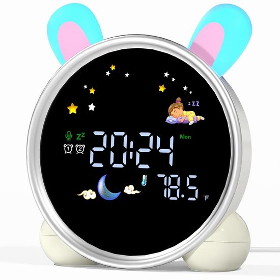  历史新低！ANALOI 多功能儿童睡眠训练闹钟4.9折 18.73加元包邮！