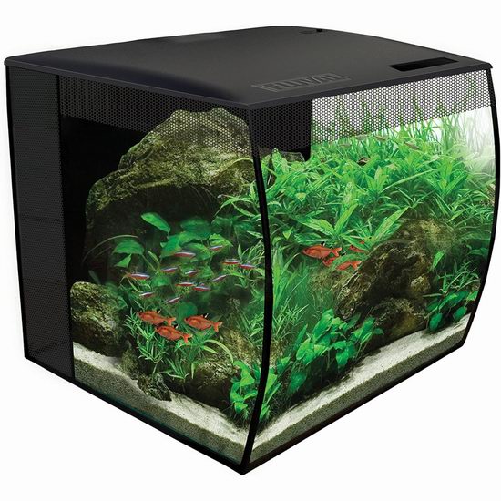  白菜价！历史新低！Fluval 富华 Flex 34升 一体式曲面鱼缸/水族箱3.7折 93.47加元包邮！