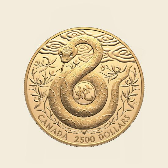  新品上市！2025蛇年纯银、纯金纪念币108.88加元起！1公斤纯金币售价逆天！