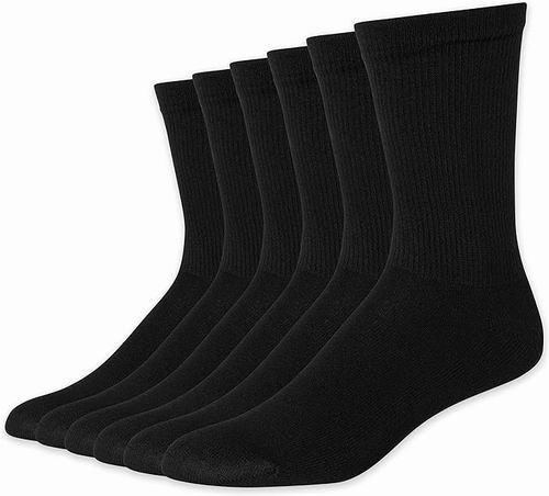 Hanes 男式棉混纺袜3双 10.97加元！2色可选！每双3.65加元