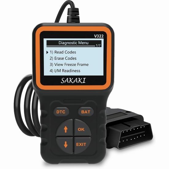  SAKAKI OBD II 汽车故障诊断仪6折 20.27加元！