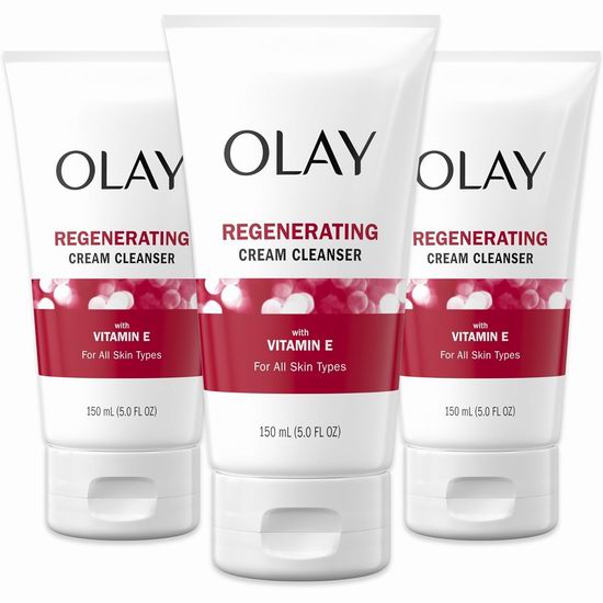  白菜价！历史新低！Olay 玉兰油 Regenerist 新生修复洗面奶（150ml x 3支）3.2折 13.49加元！单支仅4.49加元！