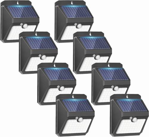  史低价！SEZAC 升级版户外太阳能灯8件套  运动传感器 51LED  39.99加元（原价 59.99加元）